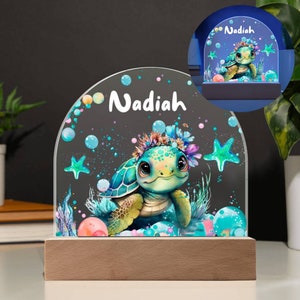 Baby Night Light Personalized, Baby Shower Gift Personalized, Baby Room Decor, Nursery Decor, Baby Boy Newborn Acrylic LED, Christmas Gift