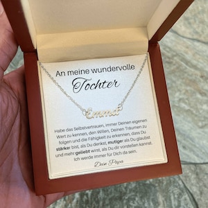 Geschenk An Tochter Personalisierte Namenskette、Geschenk Von Mama An Tochter、Vater Tochter Kette、Tochter Halskette Personalisiert