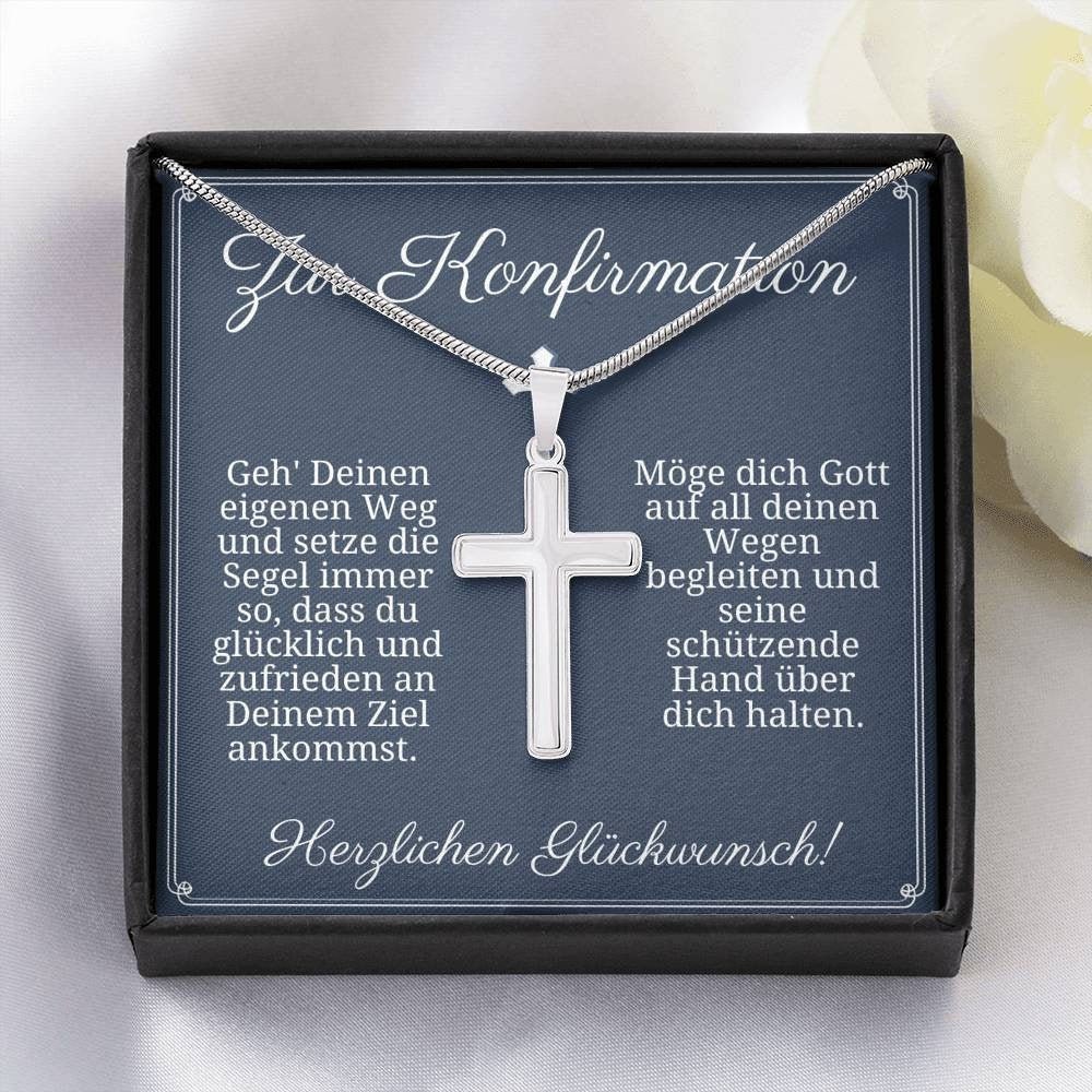 Sterlingsilber Kreuz An Halskette für Tochter Patenkind Granddaughter 