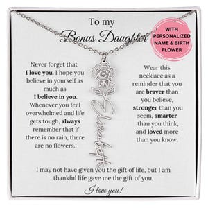 Bonus Daughter Christmas Gifts, Meaningful Gift For Bonus Daughter, Step Daughter Birthday Gift, Bonus Daughter Jewelry, Adopted Daughter