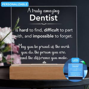 Dentist Gift, Dentist Acrylic Plaque, Dentist Office Gifts, A Truly Amazing Dentist, Dentist Appreciation Gift, Christmas Gift For Dentist