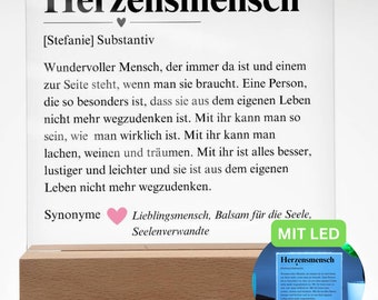 Personalisiertes Geschenk Freundin, Beste Freundinnen, Geschenke Lieblingsmensch, Duden Poster Herzensmensch, Deko Wohnung Freundin
