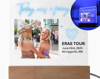 Eras Tour Memory Gift, Concert Memory LED Photo Frame, Eras Tour Picture, Concert Memory, Concert Date Picture, Eras Tour Personnalisé