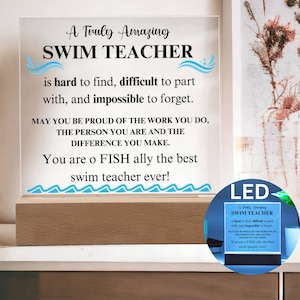 Personalized Swim Coach Gift, Coach Gift Idea, Swim Teacher Appreciation Gift,  Swim Coaches Gift, Swimming Coach Gift, Swim Instructor Gift