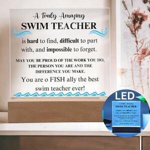 Personalized Swim Coach Gift, Swim Coach Sign, Swimming Coach Gift, Swimming Coach Thank You Gift, Swim Instructor Gift, Coach Gift Idea