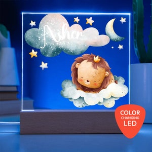 Cute Animal Nursery Night Light For Baby, Baby Name Light For Nursery, Newborn Baby Gifts, Kids Bedroom Decor, Baby Birthday Gifts