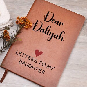 Diario Cartas para mi hija Diario - Diario con mensajes personalizados de mamá Regalo personalizado para hija Diario, Notas de diario personalizadas