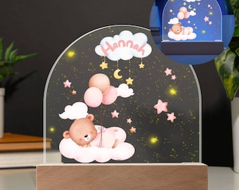 Personalisierte Baby Geschenke Nachtlicht, Geschenk Zur Taufe, Geschenke zur Geburt Mädchen, Geschenke Zur Geburt Junge, Babygeschenke