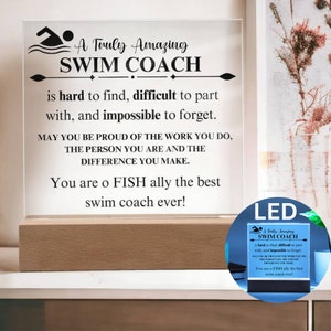 Custom Swim Coach Gift,  Swim Coach Plaque, Personalized Swimming Coach Gift, Swimming Appreciation, Swim Coaches Gift, Swim Instructor Gift
