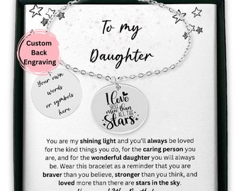 To My Daughter 13th Birthday Gift Personalized Bracelet, Custom 13th Birthday Bracelet, 13 Year Old Birthday Gift From Mom, Girl 13 Birthday