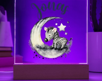 Nachtlicht Personalisiert Mit Namen, Tiere LED Nachtlicht Für Kinder, Schlaflicht Tiere, Nachtlampe Für Kinder, Junge Geburt Geschenk Baby