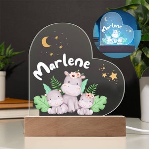 Personalized Baby Night Light, Heart Night Light, Cute Night Light Baby, Baby Boy Gift, Baby Girl Birth Gift, Custom Night Light,Shower Gift