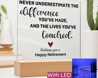 Personalized Retirement Gift, Retirement Wooden Keepsake, Retirement Gift For Woman, Appreciation Retire Gift Coworker, Retired Gift For Her