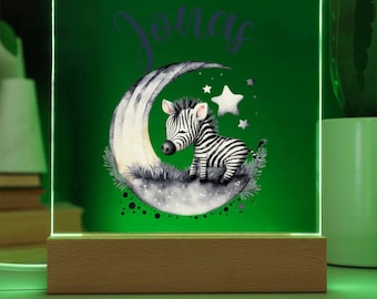 Nachtlicht Personalisiert Mit Namen, Nachtlicht Tiere Für Kinder, Babygeschenk Geburt, LED Licht Kinderzimmer, Nachtlampe Für Kinder