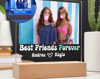 Best Friends Forever Gifts, Best Friend Gift For Her, Bestie Birthday Gift, Bestie Photo Frame, Best Friend Retro Photo, BFF Christmas Gift