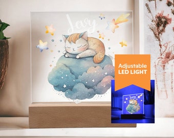 Personalized Animal Night Light, Kid's Bedroom Decor, Children's Light Baby Gift, Night Light Baby, Personalized Night Light With Name
