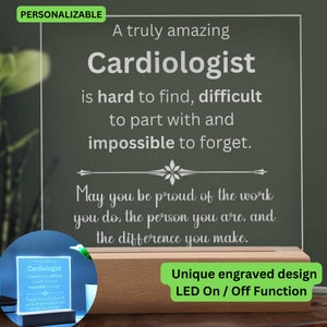 Cardiologist Gift, Cardiologist Thank You Gift, Cardiologist Leaving Retirement Gift, A Truly Amazing Cardiologist, Heart Specialist Gift