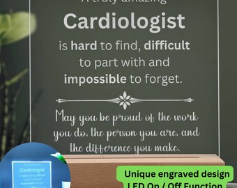 Cardiologist Gift, Cardiologist Thank You Gift, Cardiologist Leaving Retirement Gift, A Truly Amazing Cardiologist, Heart Specialist Gift