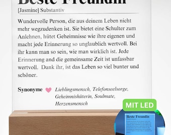 Geschenk Für Die  Beste Freundin Personalisiert, Herzensmensch, Personalisiertes Geschenk An Beste Freundin, Beste Freundin Definition Duden