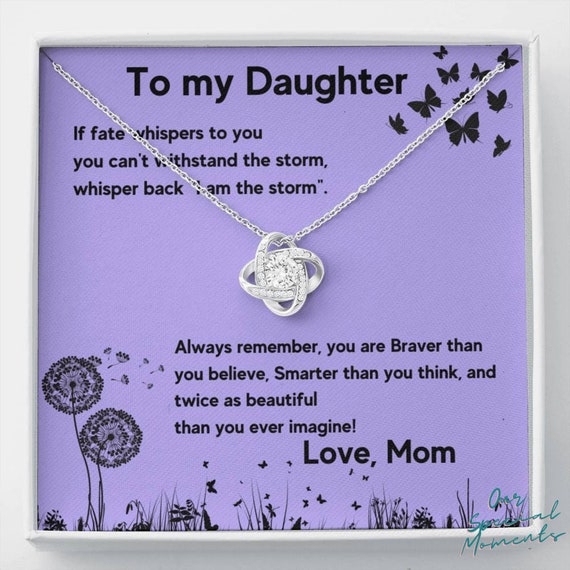Love Knot Necklace Daughter Gift From 