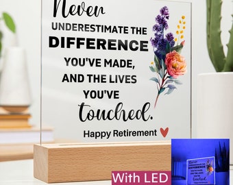 Personalized Retirement Gift, Retirement Wooden Keepsake, Retirement Gift For Woman, Appreciation Retire Gift Coworker, Retired Gift For Her