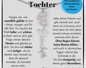 Tochter Schmuckkarte mit Spruch du bist unendlich geliebt liebevolle Botschaft Erinnerung Geschenk Weihnachten Geburtstag