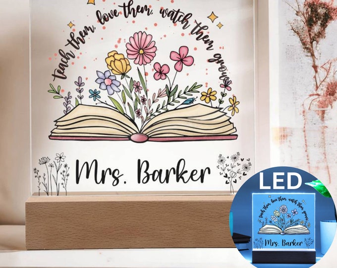 Personalized Teacher Desk Name Sign, Teacher gift, Custom Teacher Desk Name Plate Plaque, Name Plate For Desk, Teacher Appreciation Gift