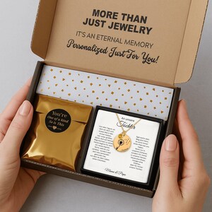 Geschenk für Tochter zur Hochzeit, personalisierte Kette mit Hochzeitskarte, Braut Schmuck emotionales Eltern Geschenk 画像 4