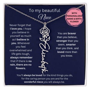 Nichte Geschenk von Tante Name Halskette, Nichte Schmuck Geschenk, Nichte Weihnachtsgeschenke, Nichte personalisierte Weihnachtsgeschenk, Nichte benutzerdefinierte Geburtstagsgeschenk
