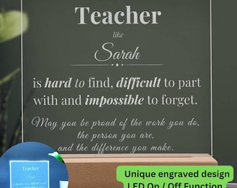 Regalo de agradecimiento para maestros, placa con nombre personalizada, decoración de escritorio para el aula, regalo de fin de año, letrero personalizado para maestros, regalo de agradecimiento para educadores.