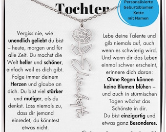 Geschenk Tochter Schmuckkarte mit Spruch unendlich geliebt Mutmacher Erinnerung Weihnachten Geburtstag