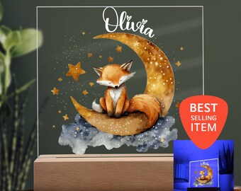 Night Light Personalized Cute Animals, Baby Gift Birth, Kids Bedroom Decor, Christening Gifts, Baby Birthday Gifts, Baby Girl, Toddler Light