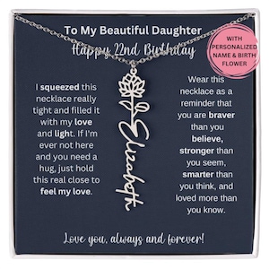 22 Geburtstagsgeschenk für sie, Geburtstagsgeschenk 22 für Sie, Geburtstagsgeschenk für Tochter, fühlen Sie meine Liebe Tochter Sentimental Geschenk