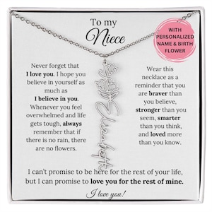 Name Halskette für Nichte von Tante, Nichte Schmuck Geschenk, Nichte personalisierte Weihnachtsgeschenk, Nichte benutzerdefinierte Geburtstagsgeschenk, Nichte Bedeutungsvolles Geschenk