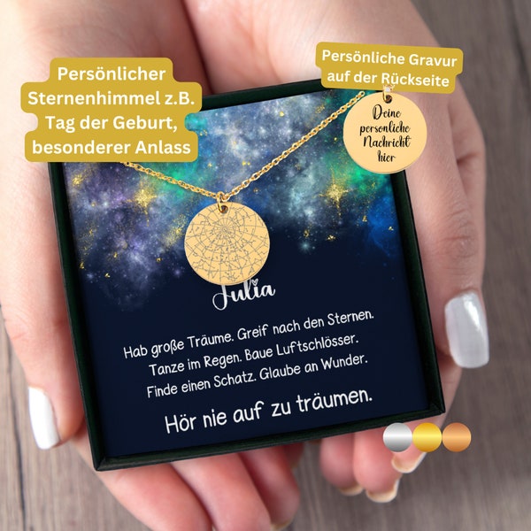 Geschenk Für Mädchen, Tochter Kette, Geschenk Teenager, Höre Niemals Auf Zu Träumen, Geschenk Ausbildung, Schulabschluss Mädchen