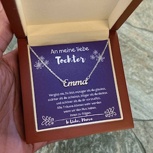 Geschenk An Tochter Personalisierte Namenskette,  Namenskette Mädchen, Tochter Halskette Geschenk Von Eltern, Vater Tochter Kette