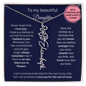 Daughter Quote Message, Personalized Daughter Gift, Sentimental Gift For Daughter, Meaningful Gift To My Daughter