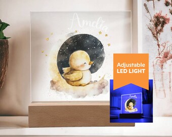 Personalized Animal Night Light, Kid's Bedroom Decor, Children's Light Baby Gift, Night Light Baby, Personalized Night Light With Name