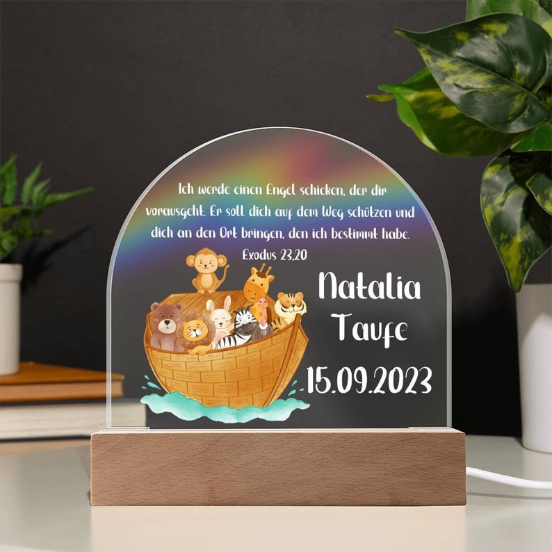 Geschenk Zur Taufe Personalisiert, Taufgeschenk Mädchen, Bibelspruch Taufe Geschenk, Taufgeschenk Von Patin, Taufgeschenk Junge image 3