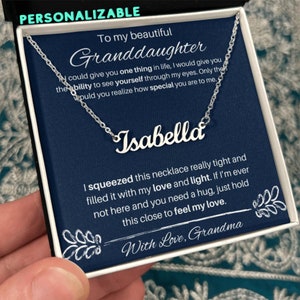 To My Granddaughter Personalized Name Necklace, Keepsake Gift For Granddaughter, Personalized Granddaughter Gift, Granddaughter Birthday