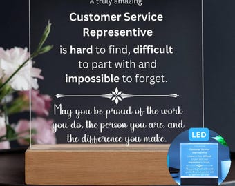 Customer Service Representative Gift, Personalized Gift For Customer Service Rep, Acrylic Plaque CSR Gift, Call Center Agent Present
