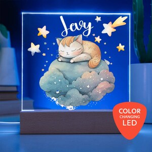 Cute Animal Nursery Night Light For Baby, Personalized Night Light With Name, Personalized 1st birthday gift For Newborn Girl, Baby Gifts