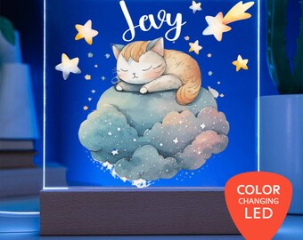 Cute Animal Nursery Night Light For Baby, Personalized Night Light With Name, Personalized 1st birthday gift For Newborn Girl, Baby Gifts