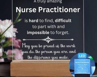 Custom Nurse Practitioner Gift Ideas, Nurse Practitioner Christmas Gift, NP Appreciation Gift, Nurse Practitioner Personalized Name Plate