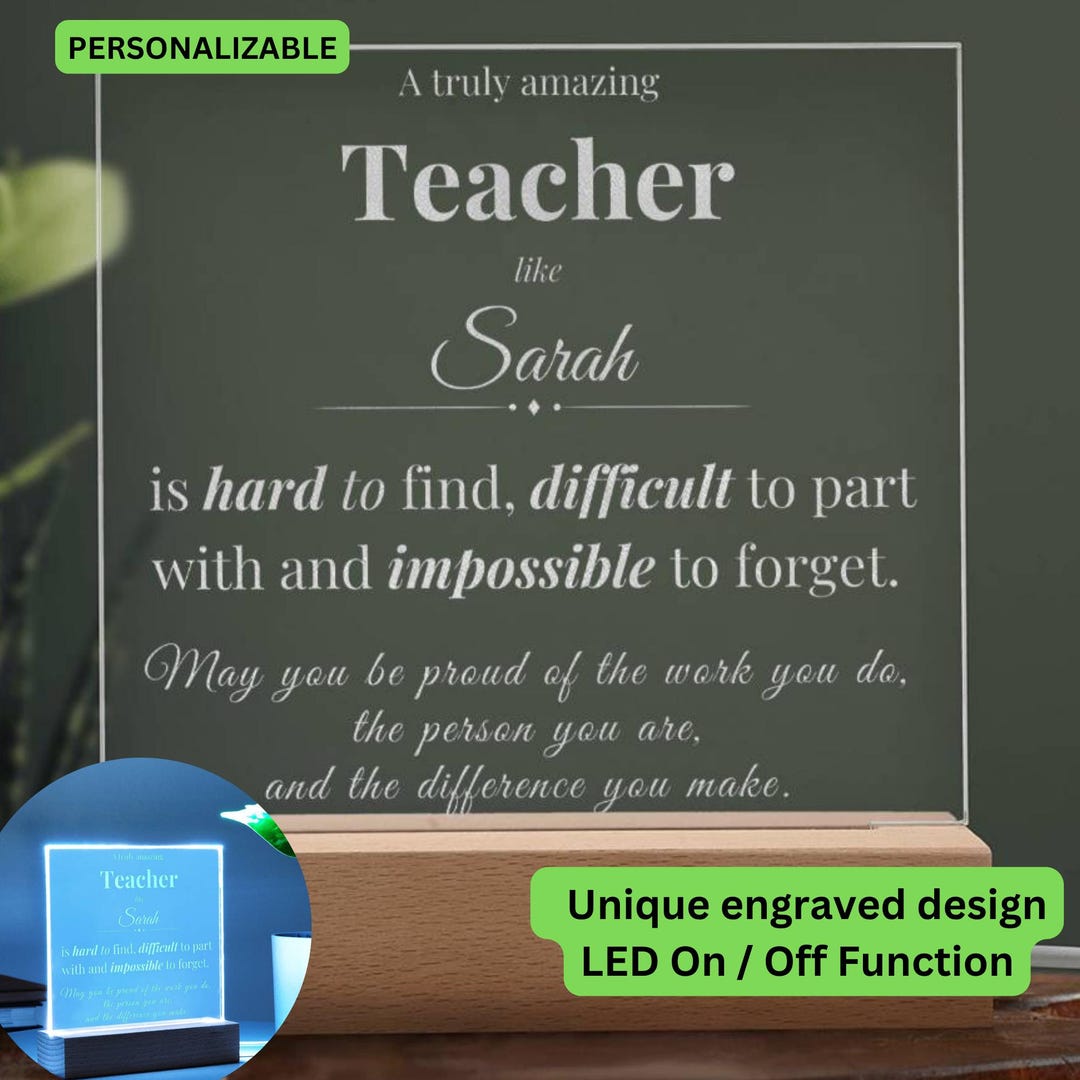 Teacher Desk Plaque, Personalized Classroom Decor, Custom Name Sign ...