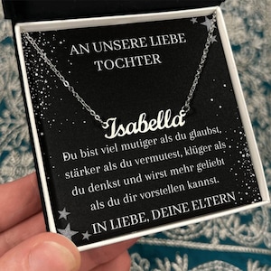 Namenskette Tochter, Kette Mit Wunschname, Kinderschmuck, Mama Tochter Kette, Kette Mit Gravur Tochter, Tochter Geburtstag Geschenke