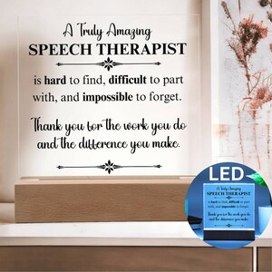 Custom Speech Therapist Gifts, SLP Appreciation Gift, Speech Therapist Plaque Sign, Personalized Gift For Speech Therapist