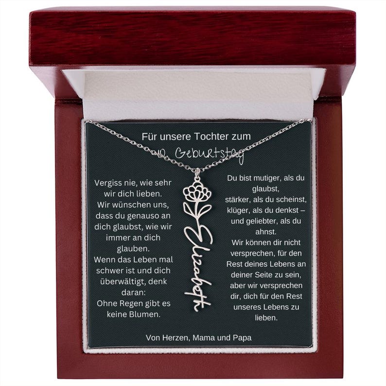 a wooden frame with a necklace hanging from it