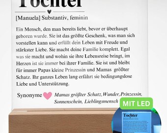 Tochter Herzenmensch, Vater and Tochter Geschenk, Eltern Tochter Geschenke, Tochter Erste Wohnung, Tochter Definition Poster Platte