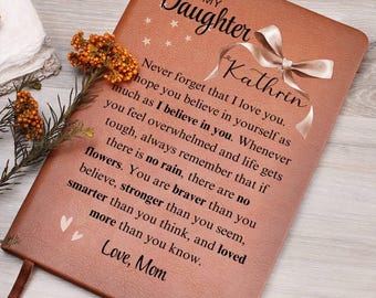 To My Daughter Personalized Journal, Keepsake Gift For Daughter, Teen Daughter Gifts From Mom, To My Daughter Personalized Gift From Mom Dad